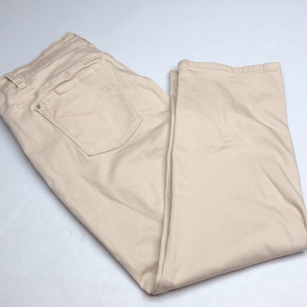 LIKE NEW SANTANA TAN HIGH-RISE CROP JEANS 14/32x25 ⭐️ - Picture 3 of 12